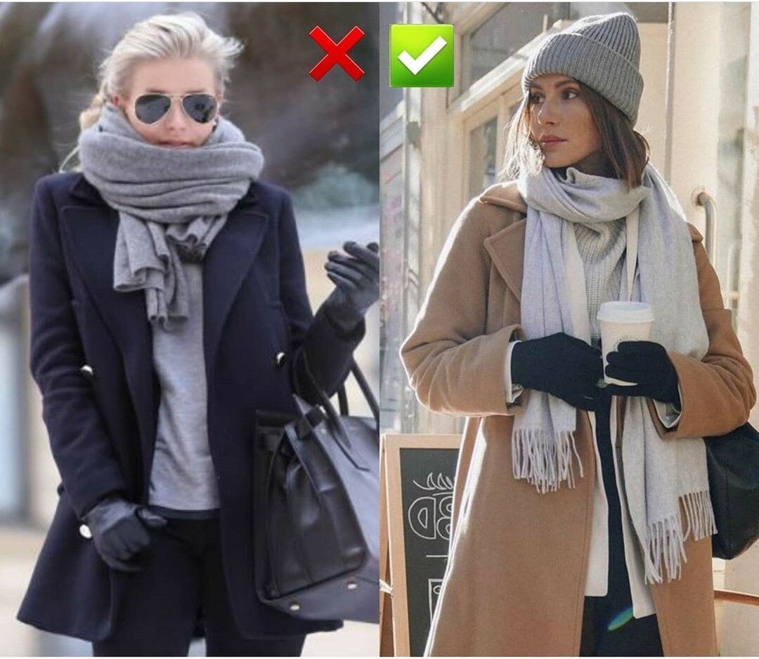 Как носить шарф: 15 теплых идей | Стильные наряды на работу, Синие пальто, Наряды со шляпами