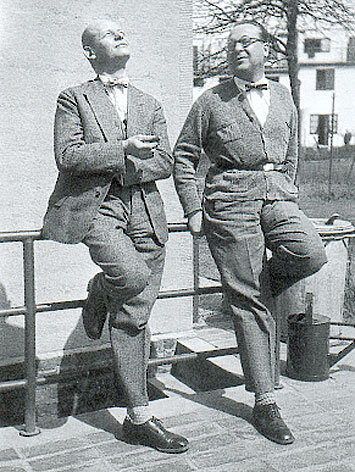 Оскар Шлеммер (слева) и Вилли  Баумайстер, 1929
