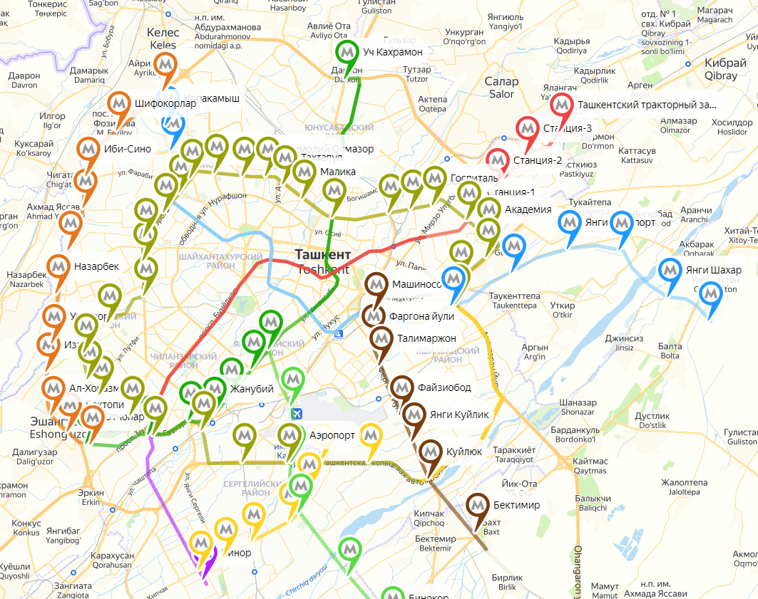 Интерактивная карта перспективного развития Ташкентского метрополитена |  Владислав Панкратов | Дзен