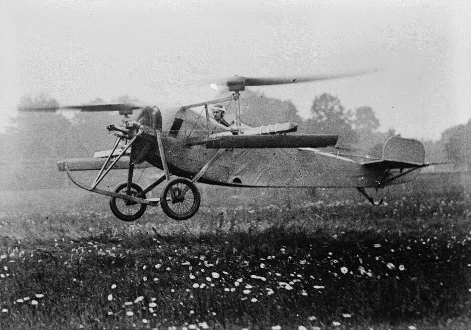 Летательный аппарат Генри Берлинера стал первой попыткой реализовать идею совмещения в одной машине самолета и вертолета (Photo: Library of Congress, Prints & Photographs Division, Bain News Service photograph collection, LC-DIG-ggbain-34439)