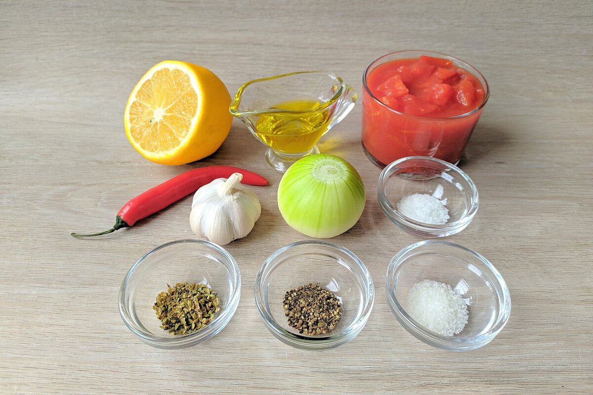 ингредиенты для приготовления кетчупа 