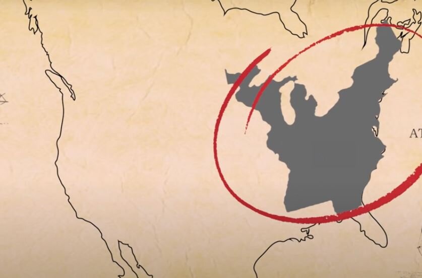 Территория США до начала освоения Дикого Запада. 