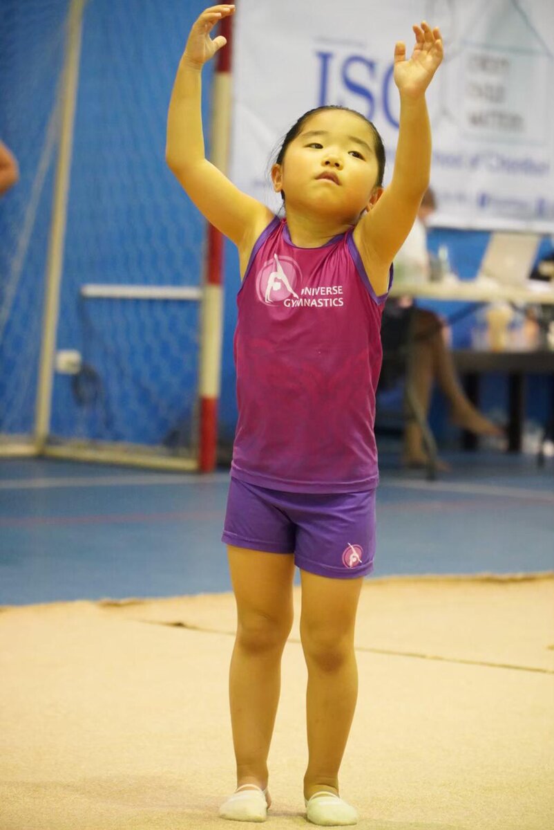 Наша ученица Котоне из Японии. Начала заниматься гимнастикой в 3,8 лет.