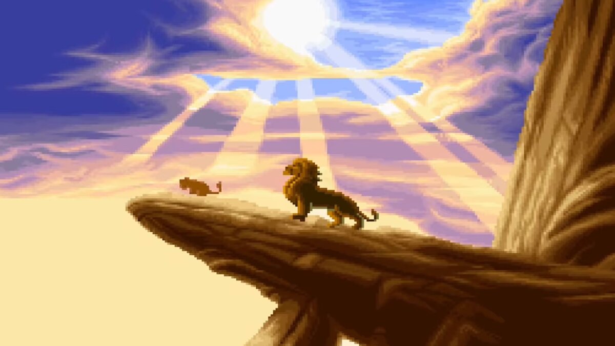 Легендарная "Скала предков". Скриншот из игры "The Lion King" (1994). Источник: https://www.nintendon.it
