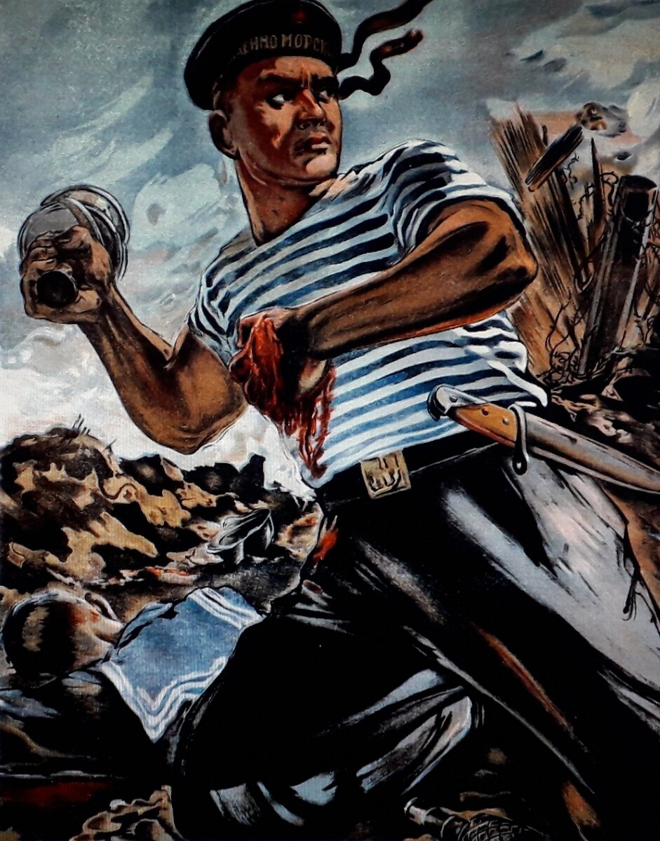 Плакат «За Родину!». Работа советского графика Алексея Алексеевича Кокорекина (1906-1959).