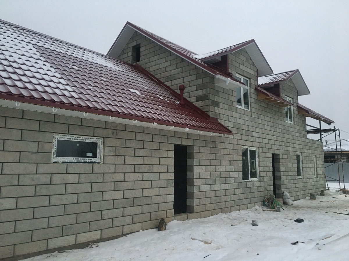 дом из полистиролбетонных блоков
