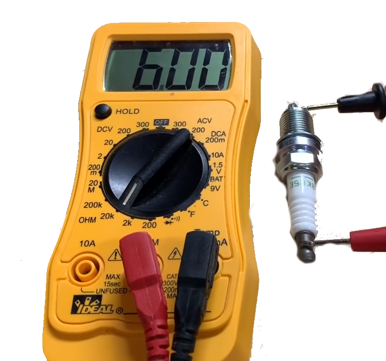 мультиметр нужно выставить на 20 килоом 