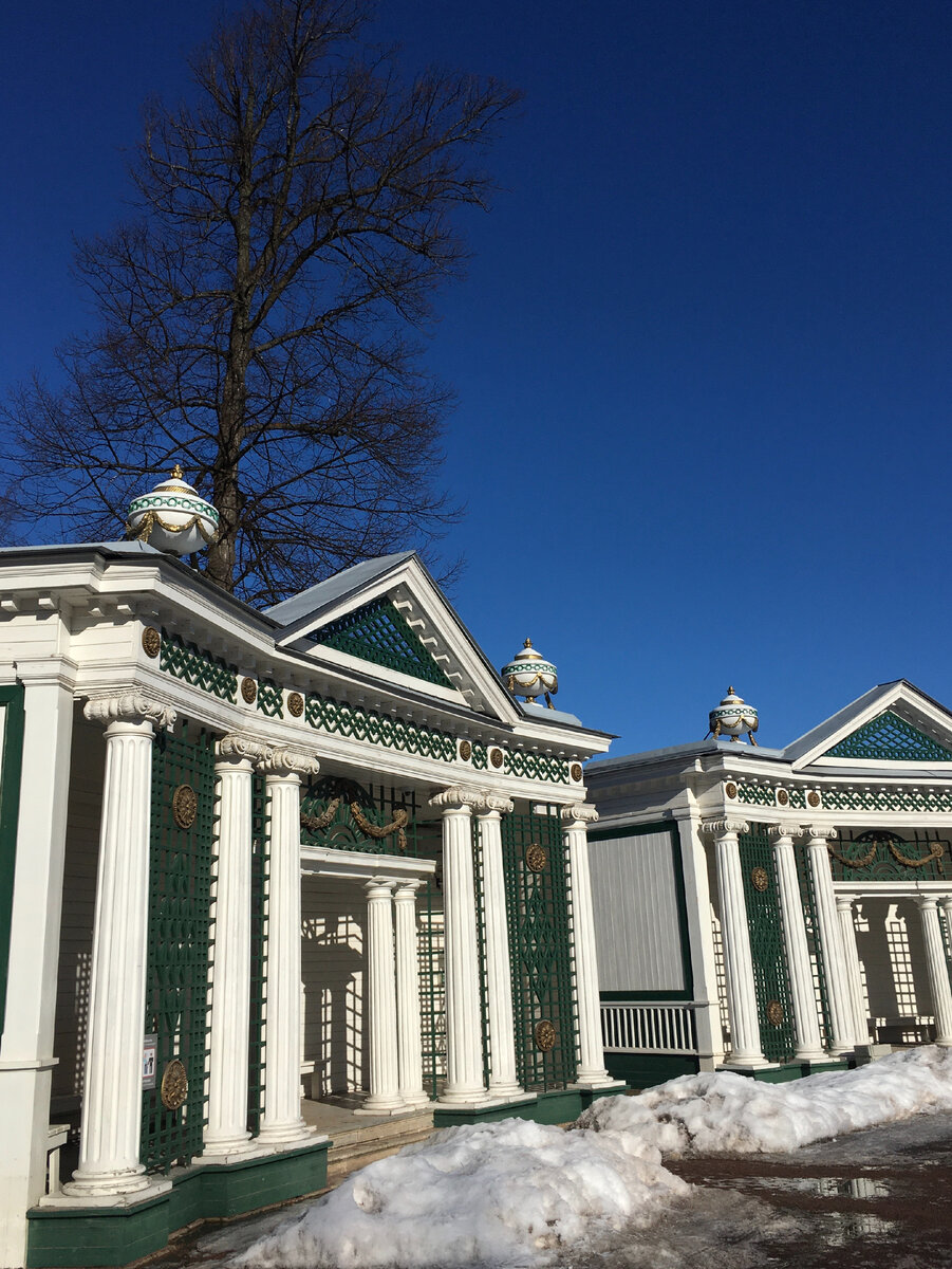 Трельяжные беседки в Нижнем парке. Архитектор - Б. Ф. Растрелли