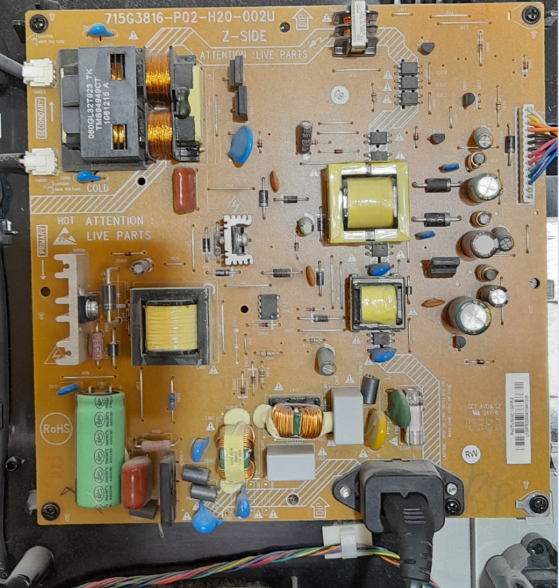 Телевизор Philips 32PFL3605/60 не включается типовой дефект Ремонт ...