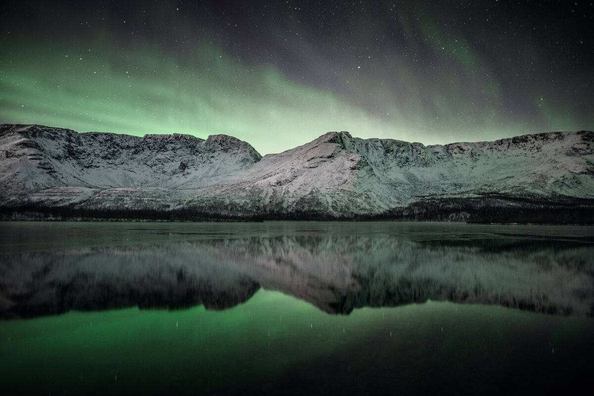 Северное сияние над Хибинами