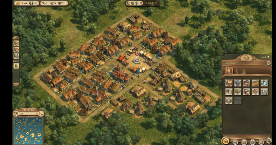 Но так же не забываем развивать наш основной остров, так как нам нужны горожане, ведь ради них, точнее ради их потребностей мы и отправились на восток, что бы начать добывать пряности и импортировать на европейский остров: 