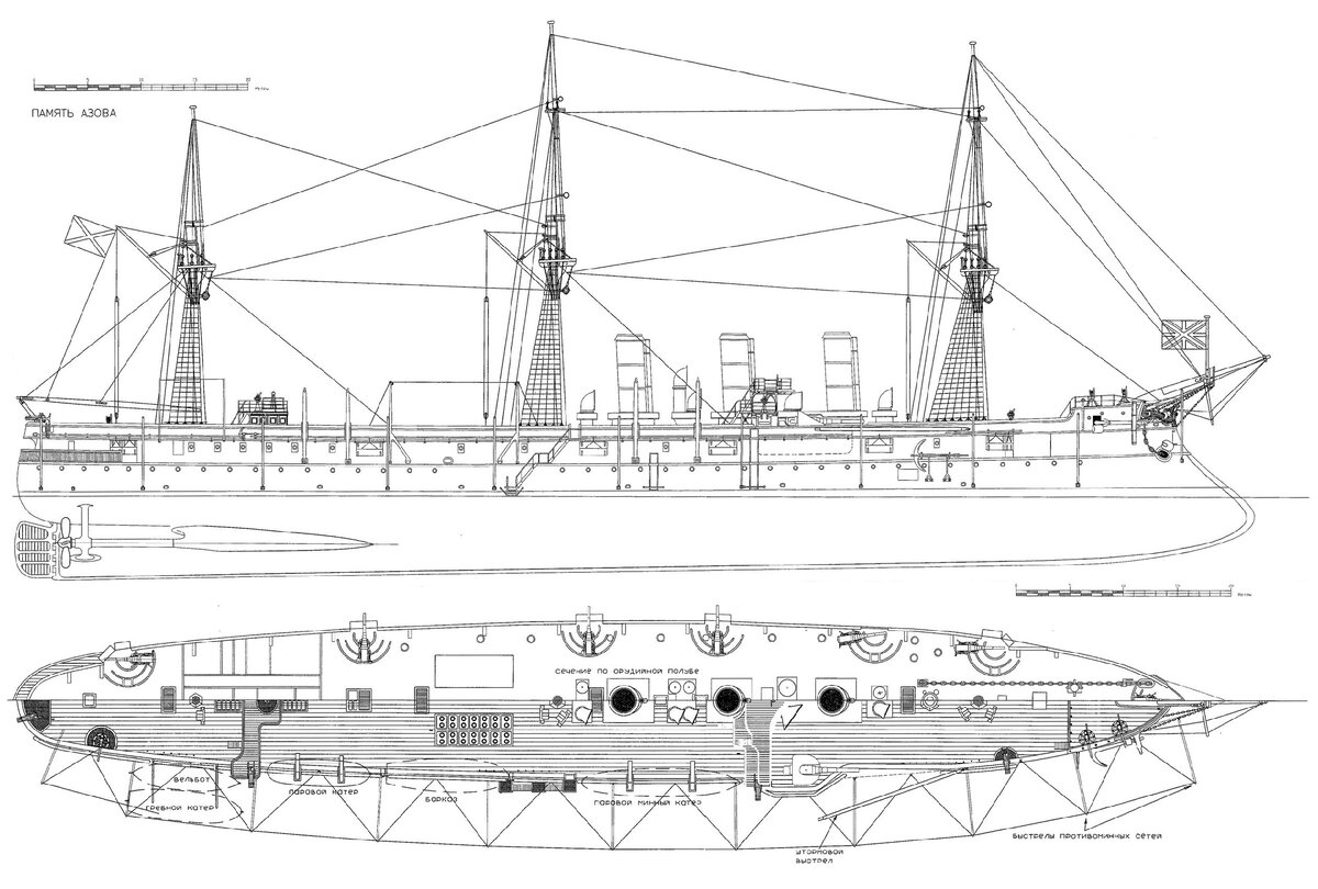 Крейсер память азова чертежи
