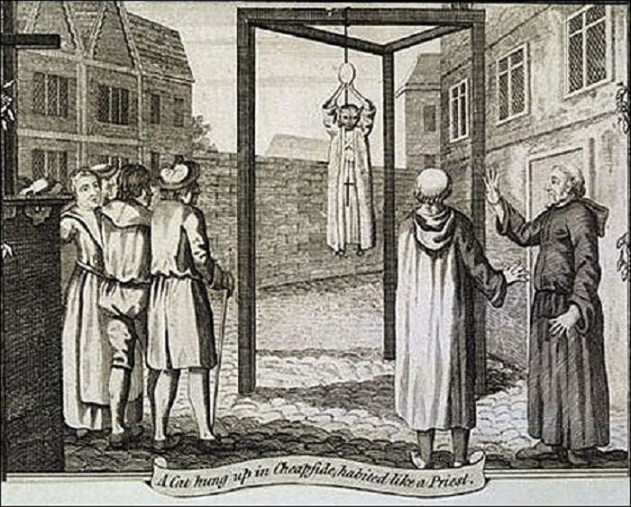 Повешение кошки. 18в. н.э.