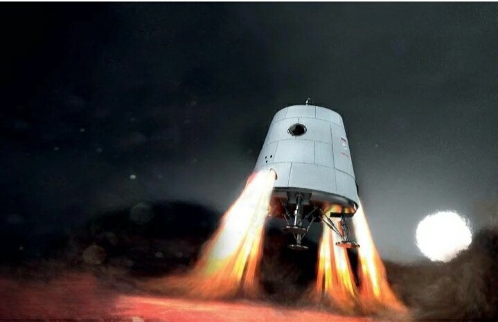 Посадка орла в представлении художника