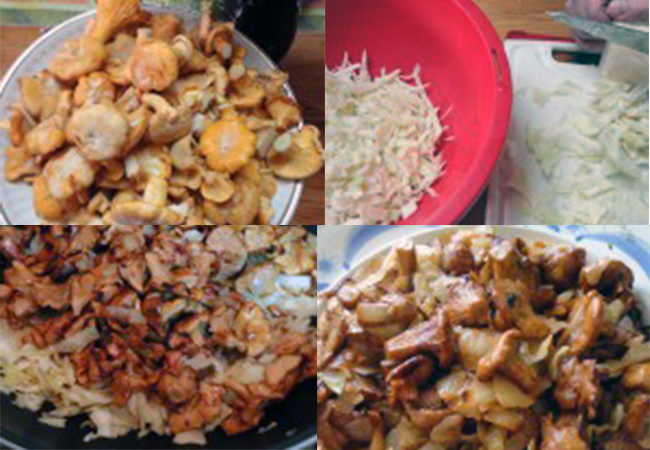 Как пожарить лисички с капустой