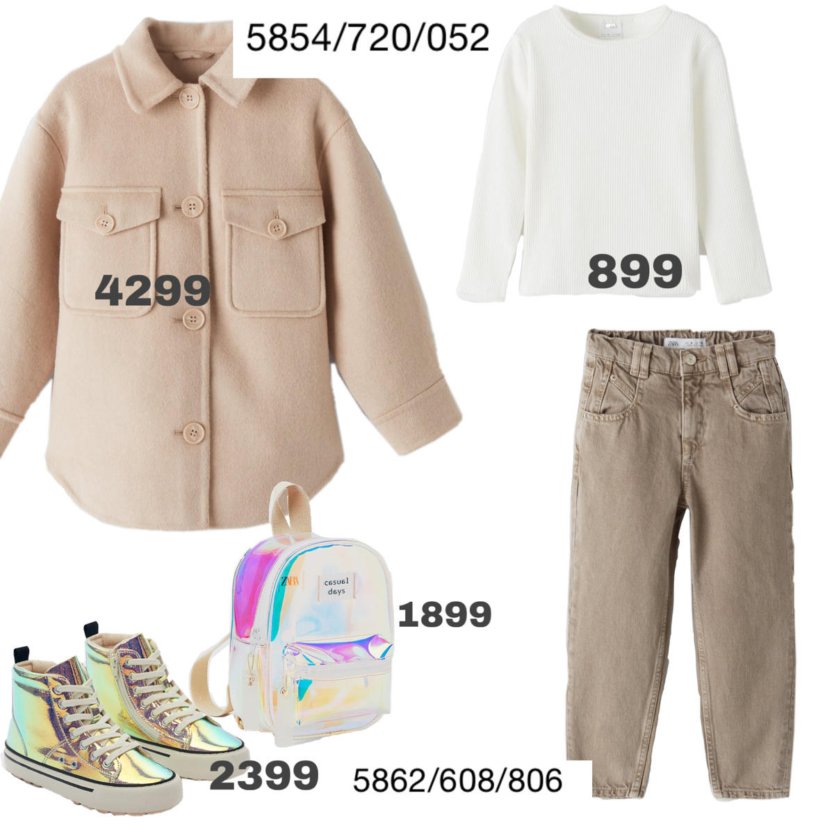 Коллаж из картинок сайта Zara 