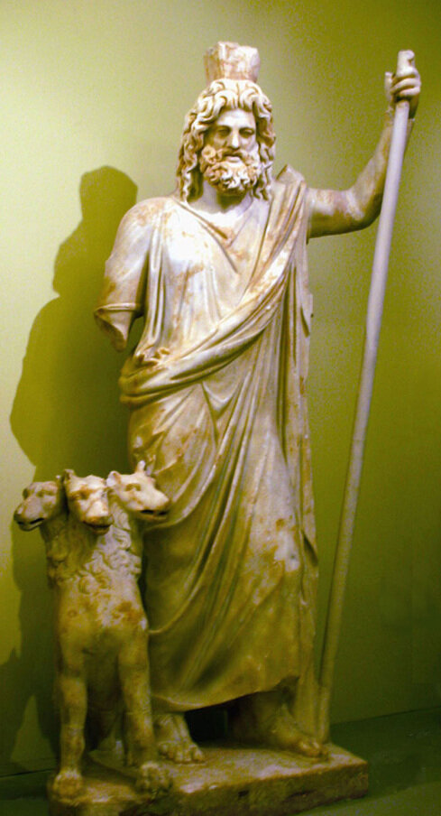 Аид с Цербером. Heraklion Archeological Museum. Crete, Greese