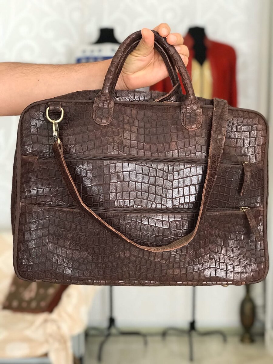 Кожаный  мужской портфель. Ателье Ирины Берзиной.