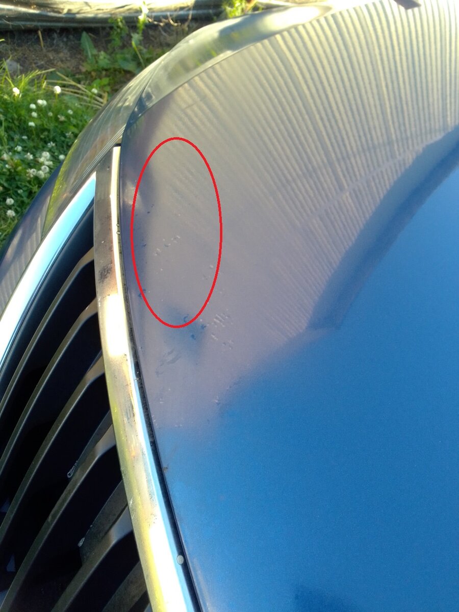 Антигравий на капоте начал "облезать"