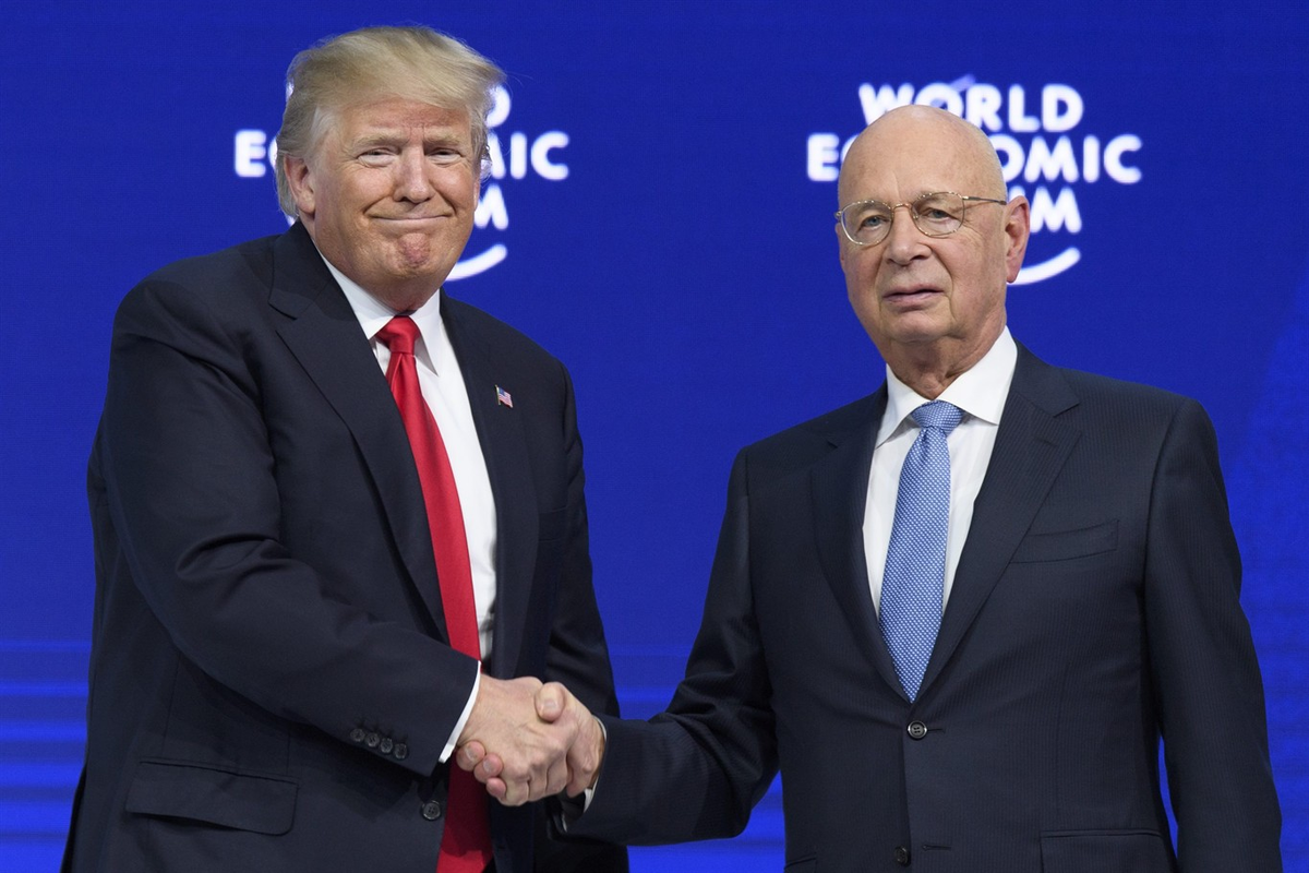 Дональд Трамп и Клаус Шваб. 