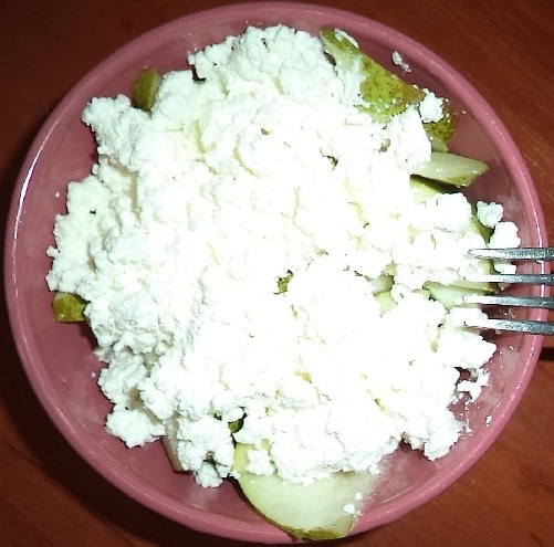 Груша, яблоко и творог. Личное фото