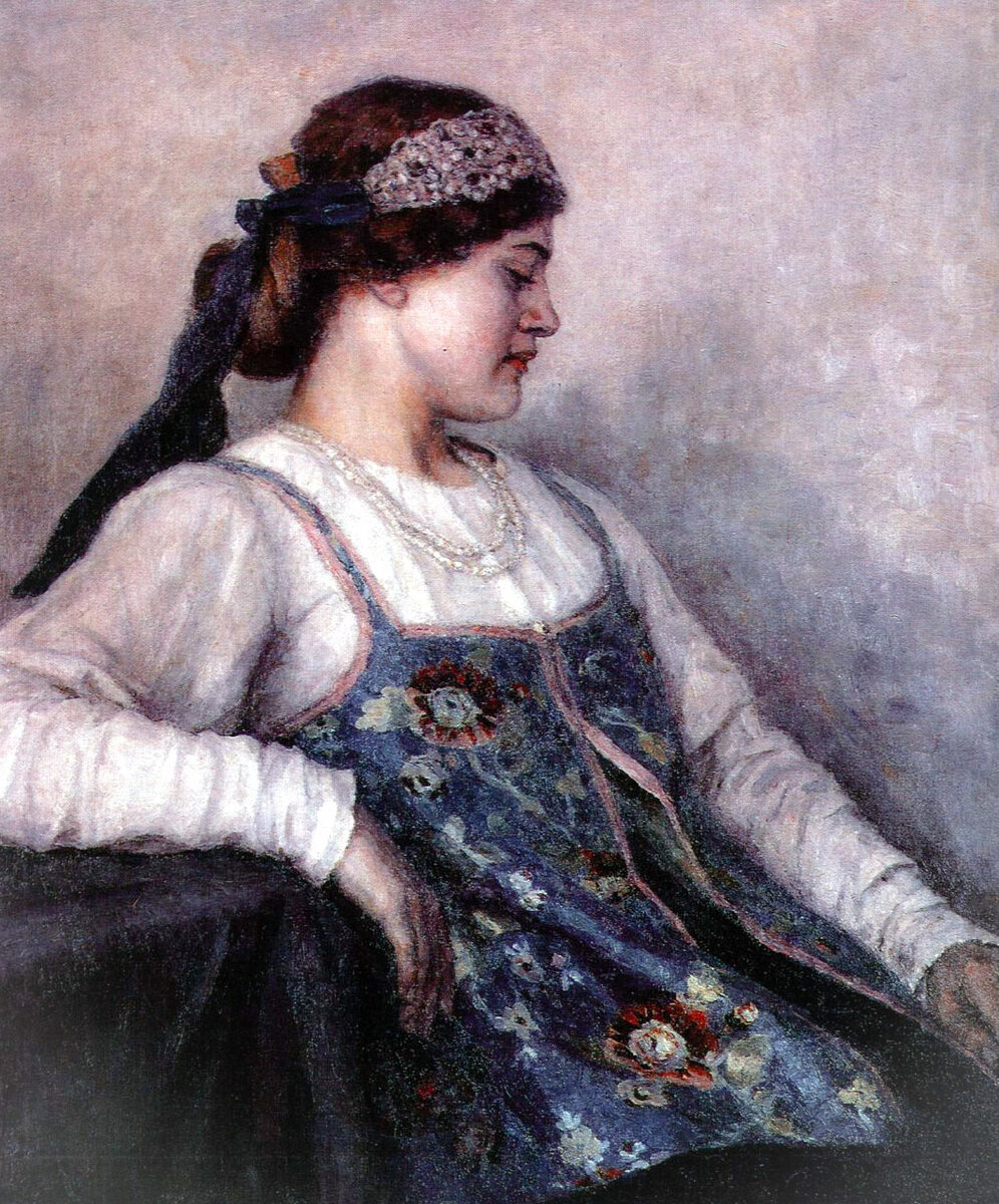 Венец. Василий Суриков. Портрет Н.Ф.Матвеевой. 1909