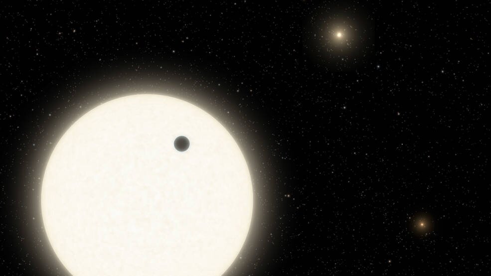 Представление художника о виде планетной системы KOI-5. Credits: Caltech/R. Hurt