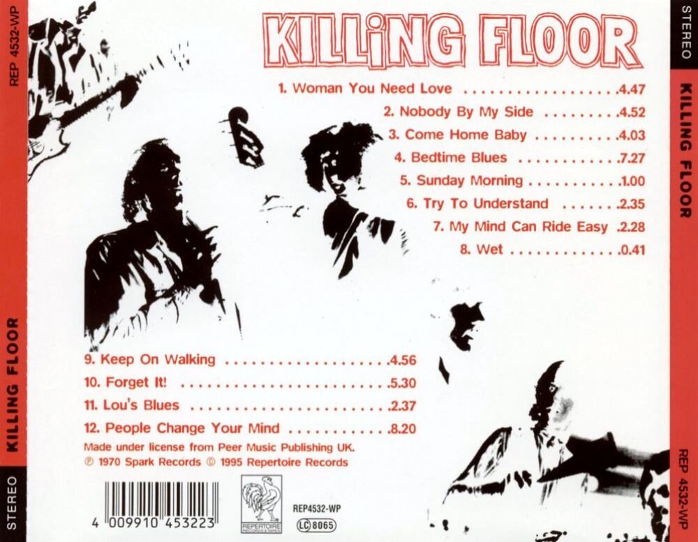 Killing Floor. Killing Floor 1969. Back. Обложка альбома.