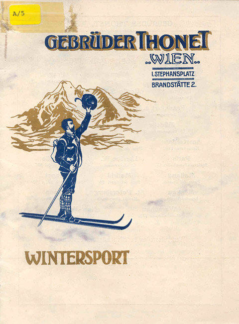 Обложка буклета предприятия "Братья Тонет" -"Зимний спорт"