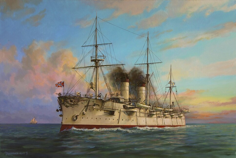 Броненосный крейсер "Рюрик", 1892 года постройки.