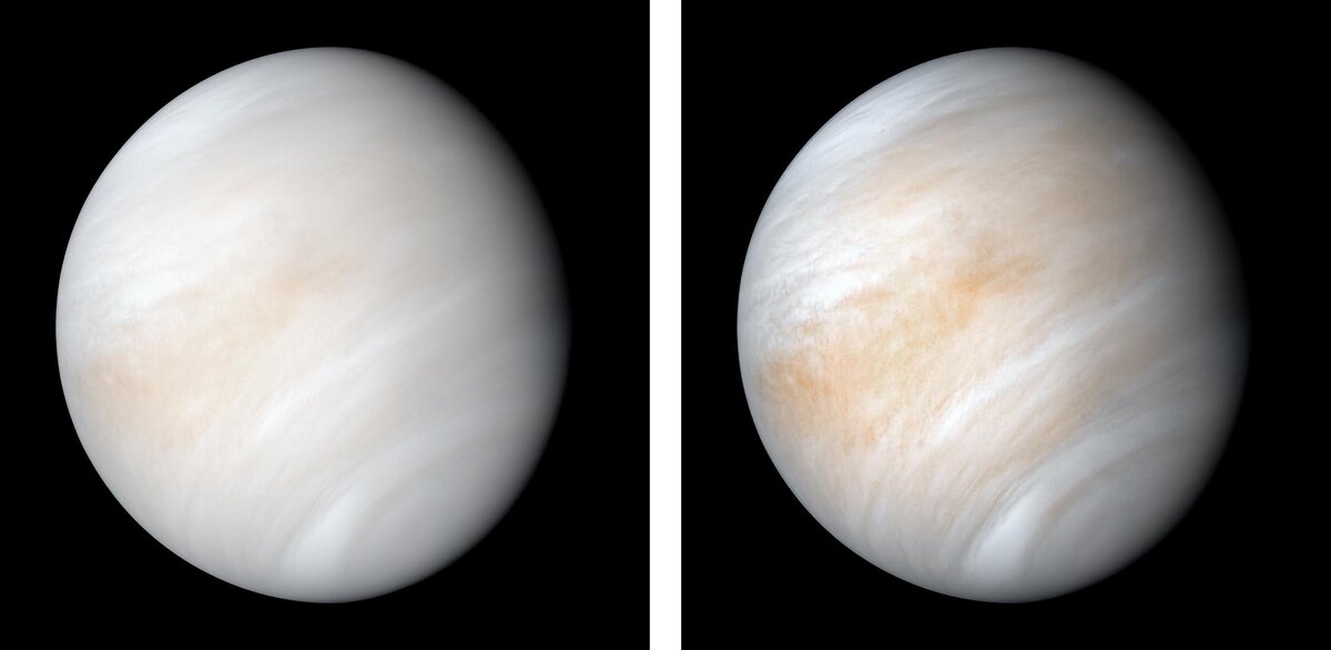 Фото: NASA / Обработанный снимок Венеры. Фото получил зонд "Маринер-10" в 1974 году