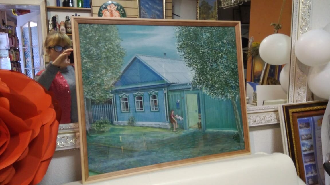 " Дом детства моего..." Акварельные карандаши, пастельная бумага. 2019 г. Работа и фото автора.