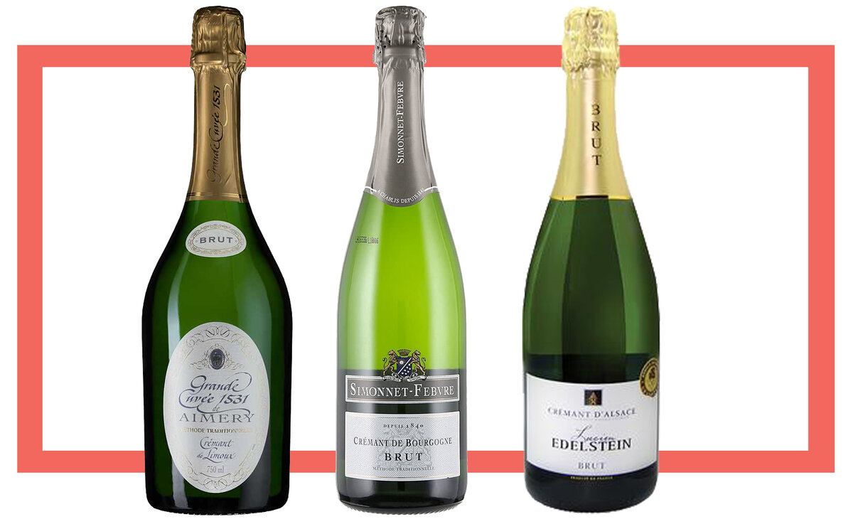 Слева направо: Aimery Cremant de Limoux Grande Cuvee 1531; Simonnet-Febvre Cremant de Bourgogne; Lucien Edelstein Cremant d’Alsace Brut 