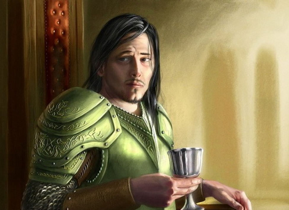 Не очень, на мой взгляд, удачный, арт Ренли. Это, что, и Роберт таким в молодости был?