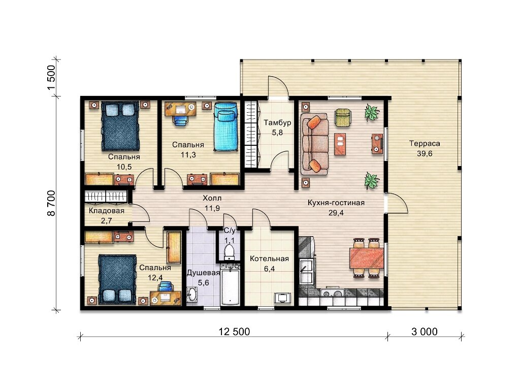 Планировка дома Химос