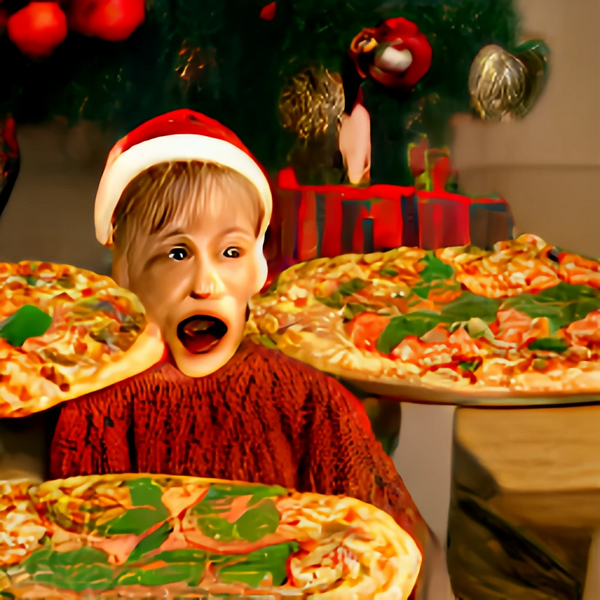    Картинка по запросу «new year holidays at home alone pizza»craiyon.com