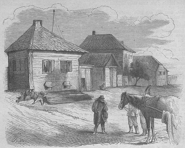 Московский форштадт в Риге. Гравюра 1873 года. google.de