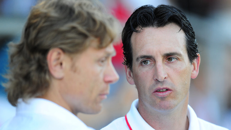    Валерий Карпин и Унаи Эмери.Антон Сергиенко