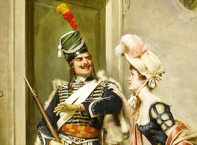 Фредерик Сулакруа «Галантный [или Доблестный] офицер» (фрагмент)