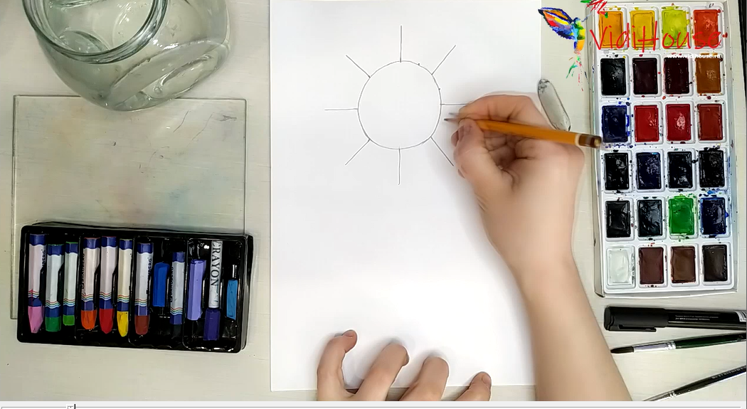 Рисуем голову чучела