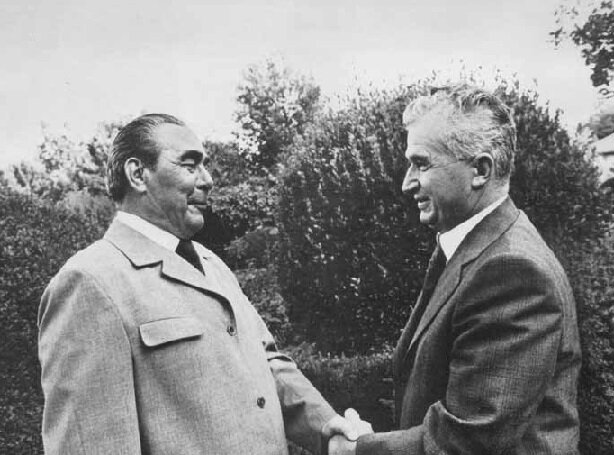 Чаушеску - встреча с Брежневым