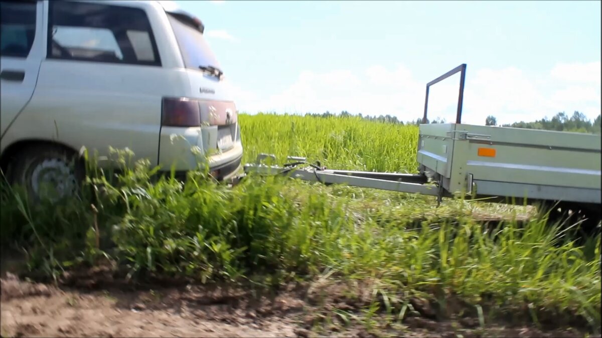 Везу стройматериалы на стройку на своём прицепе