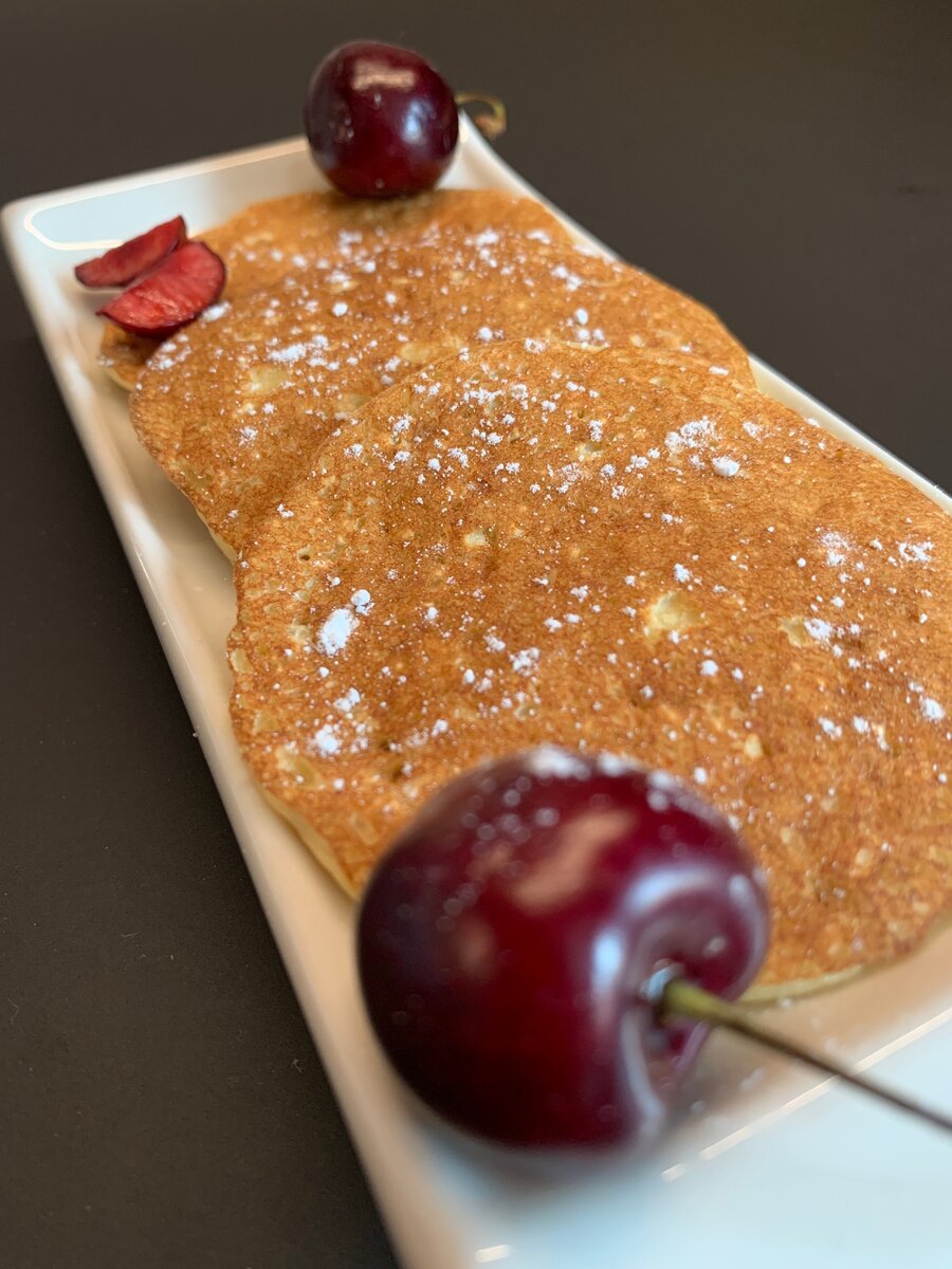 Творожно-овсяные оладушки.