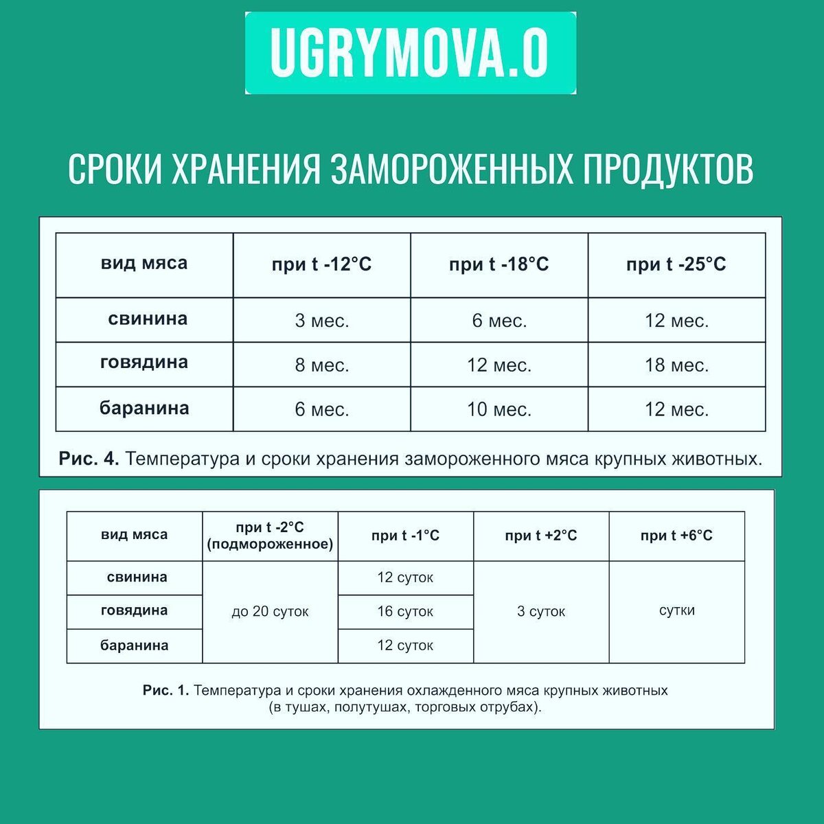 Сроки хранения замороженных продуктов
