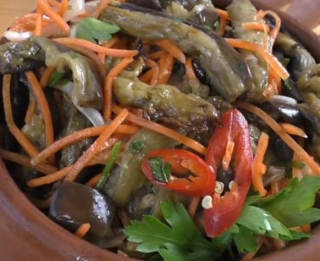 Закуска из баклажанов по-корейски