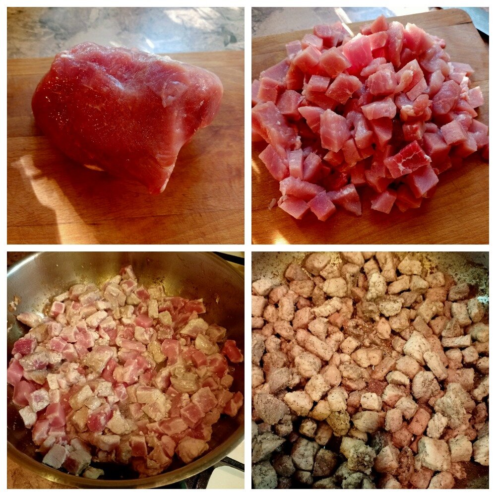 Готовим мясо для ханумы 