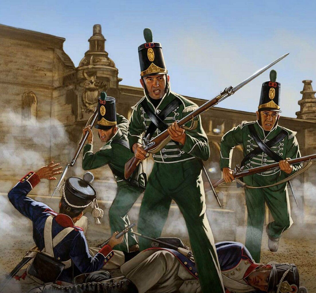 Солдаты из Королевского (Верного) Португальского легиона - португальские эмигранты в армии Великобритании. Иллюстратор: Johnny Shumate