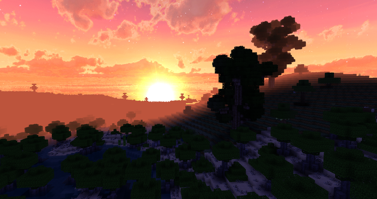 О, эти майнкрафтовые закаты... 