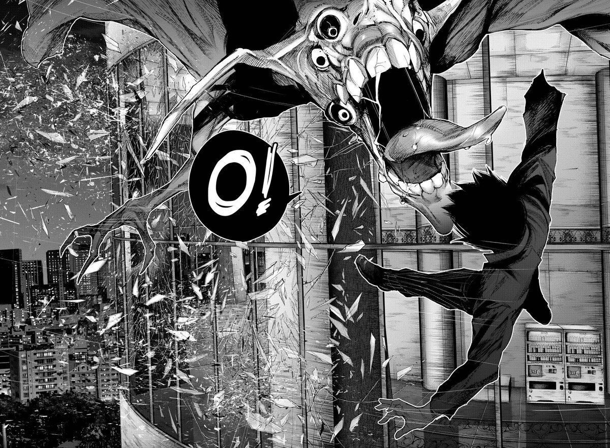 Разворот манги Суи Исиды «Токийский гуль: re 3. Книги 5–6» © ООО «Издательская Группа «Азбука-Аттикус»