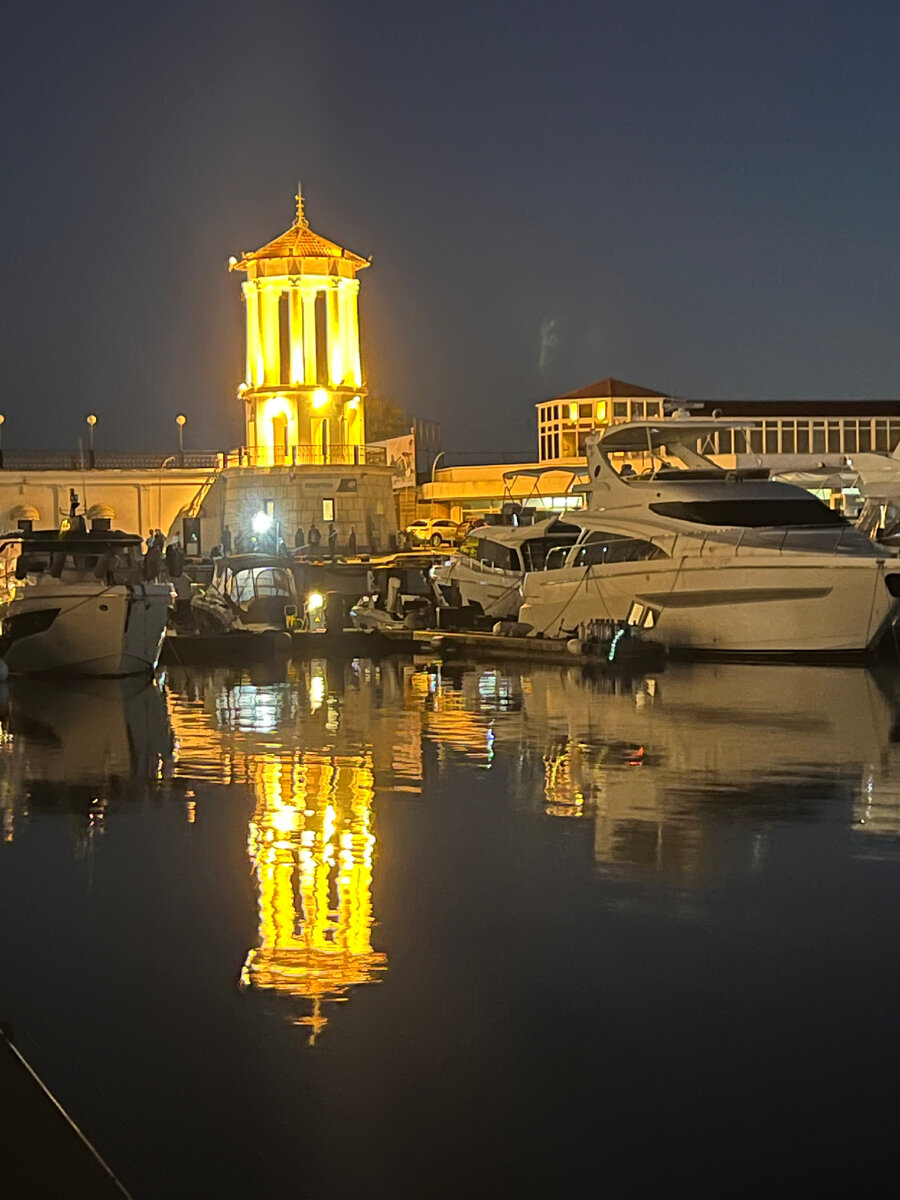 Вечер, морпорт Сочи❤️